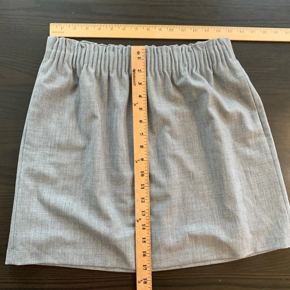J.Crew Mercantile Womens Grey Elastic Waist Mini Skirt Pockets  10 Classic Comfy